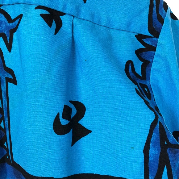 VTG Hawaiian Button Down Short Sleeve Shirt Sz M/L - Picture 6 of 6